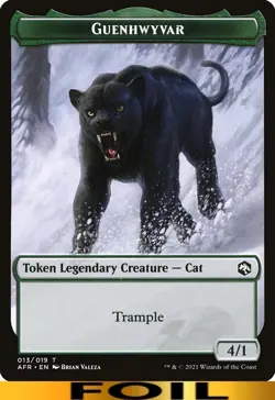 Guenhwyvar Token ** FOIL ** #13 (Drizzt Do'Urden) - Forgotten Realms - NM MTG - Image 1