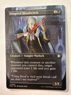 Vengeful Bloodwitch 0325 Borderless| Magic the Gathering | Foundations | MTG - Image 1