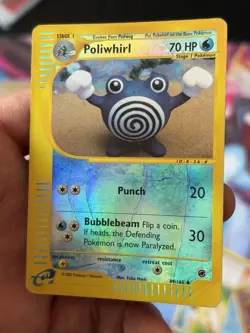 Pokemon Poliwhirl 089/165 Expedition Reverse Holo Uncommon 2002 70HP Card - Image 1