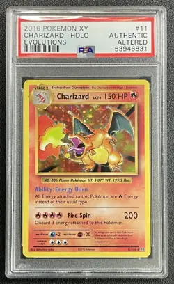 CHARIZARD PSA AUTH ALTERED 2016 POKEMON XY EVOLUTIONS #11/108 HOLO 6831 - Image 1