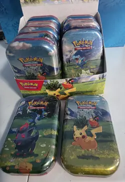 POKEMON TCG MEGA EVOLUTIONS – ASCENDED HEROES MINI TINS FULL BOX OF 10 SEALED. - Image 2