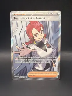 Team Rocket's Ariana 224/182 Destined Rivals Ultra Rare Full Art Holo Pokemon - Image 1