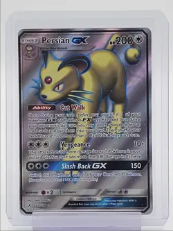 PERSIAN GX 2019 POKEMON SUN & MOON UNBROKEN BONDS ULTRA RARE 207/214 Q1882 - Image 1