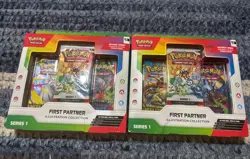 2026 Pokemon First Partner Illustration Collection Series 1 Box 2x Lot - Image 1