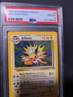 1999 Pokemon Jungle Holo Jolteon PSA 8 NM-MT - Image 2
