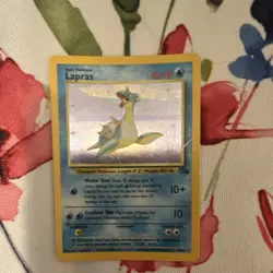 Pokemon Lapras 10/62 Fossil Holo Rare Basic Wizards 1999 English 80 HP - Image 1