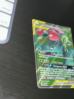 Pokemon Celebi & Venusaur GX Tag Team GX Ultra Rare Holo Full Art 159/181 270 HP - Image 4