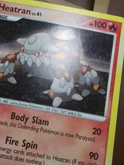 HP/DMG Pokemon TCG Heatran POP Series 8 1/17 Cosmos Holo - Image 5