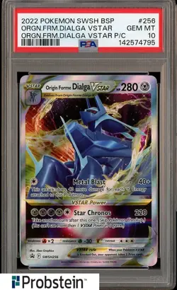 2022 Pokemon SWSH BSP #256 Origin Forme Dialga VStar PSA 10 GEM MINT - Image 1