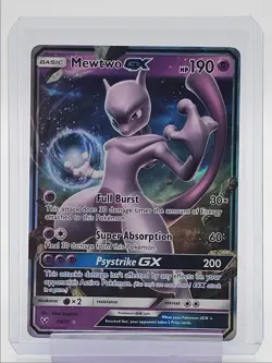 MEWTWO GX 2017 POKEMON SUN & MOON SHINING LEGENDS ULTRA RARE 39/73 Q1882 - Image 1