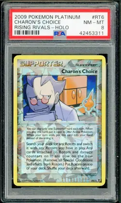 Pokemon Charon's Choice Holo Rising Rivals Rt6/111 PSA 8 NM-MT - Image 1