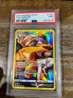 Pokemon 2022 SWSH Lost Origin Full Art CHARIZARD #TG03 PSA 9 Mint RARE - Image 1