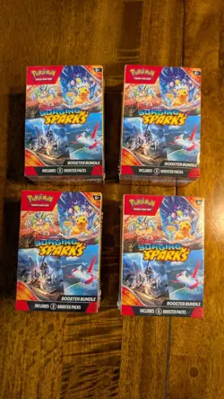 Pokemon TCG Scarlet & Violet Surging Sparks Booster Bundle Lot Of 4 New Sealed - Image 1