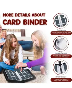 Card Binder for Pokemon Cards Holder Fits 900 Cards w/ 50 Removable Sleeves - Image 5