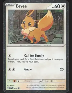 Eevee 200 Cosmos Holo Pokemon TCG Scarlet & Violet Promo NM - Image 1