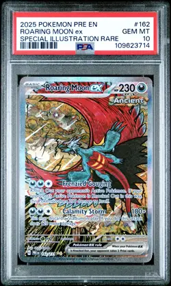 2025 POKEMON PRE EN-PRISMATIC EVOLUTIONS #162 ROARING MOON EX PSA 10 - Image 1