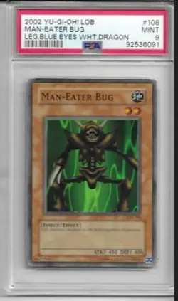 YuGiOh Man-Eater Bug LOB-108 PSA 9 - Image 1