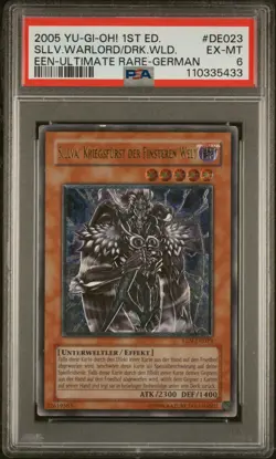 2005 Yu-Gi-Oh! 1st Edition EEN - Ultimate RARE German SLLV Warlord DRK WLD PSA 6 - Image 1