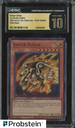 2024 Yu-Gi-Oh! 25th Anniversary Kaiba #KC01-EN024 Kaiser Glider CGC 10 PRISTINE - Image 1