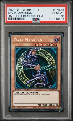 2023 YU-GI-OH! SBC1-SPEED DUEL STREETS OF BATTLE CITY DARK MAGICIAN PSA 10 - Image 1