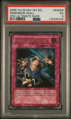 2005 Yu-Gi-Oh! 1st Edition CRV - Ultimate RARE Dimension Wall PSA 5 EX - Image 1