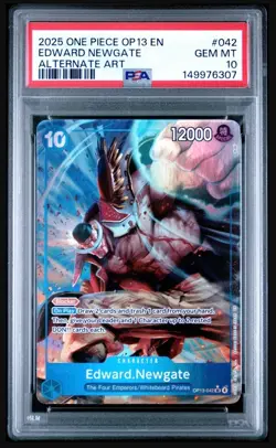 PSA 10 - One Piece Edward Newgate Alternate Art OP13-042 Carrying On His Will - Image 1
