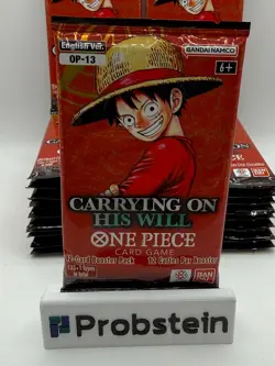 Lot of (20) One Piece TCG OP-13 Carrying On His Will Booster Packs SEALED EN - Image 2