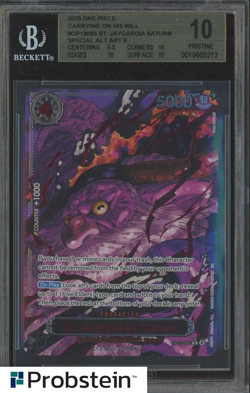 2025 OnePiece Carrying On His Will OP13083 St Jaygarcia Saturn BGS10 PRISTINE - Image 1