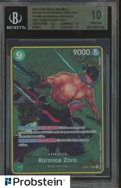 2025 One Piece Promos OP06118 Roronoa Zoro Premium 2nd Anniversary BGS 10 - Image 1