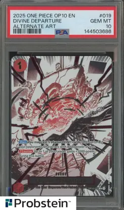2025 One Piece OP10 #019 Divine Departure Alternate Art PSA 10 GEM MINT - Image 1