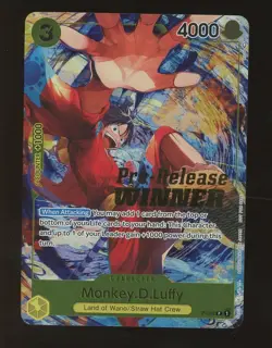 2023 One Piece EN OP04 Pre-release Winner #036 Monkey D. Luffy - Image 1