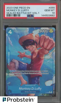2023 One Piece #055 Monkey D. Luffy Sealed Battle Kit Vol. 1 PSA 10 - Image 1