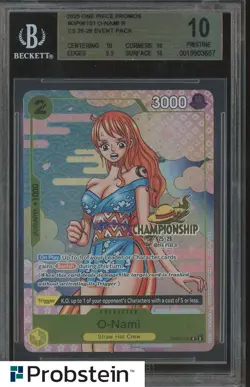 2025 One Piece Promos OP06101 O-Nami R CS 25-26 Event Pack BGS 10 PRISTINE - Image 1