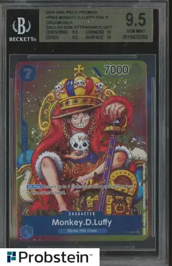 2024 One Piece Promos P043 Monkey D. Luffy Foil Dallas Attendance Gift BGS 9.5 - Image 1