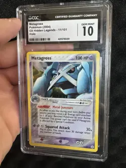CGC 10 GEM MINT Metagross EX Hidden Legends 11/101 Reverse Holo Pokemon Card - Image 1