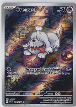 Pokemon Greavard 214/198 SVI Scarlet & Violet Base Illustration Rare NM Card - Image 1