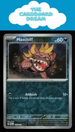 Maschiff SV02: Paldea Evolved #141/193 Reverse Holo Common Pokemon Card - Image 1