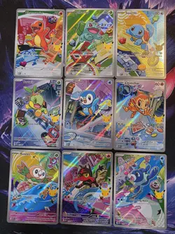 MINT *First Partner ILLUSTRATION COLLECTION* 9 CARD SET *Series 1* Pokemon - Image 1