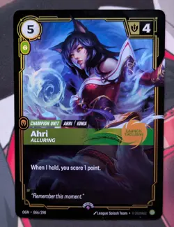 League of Legends Ahri Alluring Champion Launch Exclusive Promo Card 066/298 - Image 1