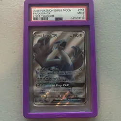 Pokemon TCG Lugia GX Holo Ultra Rare Card Lost Thunder PSA 9 - Image 1