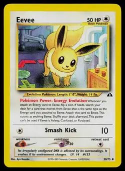 Pokemon Card Neo Discovery Eevee 38/75 Uncommon - Image 1