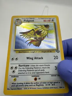 Pokemon Pidgeot TCG Jungle Holo Card 8/64 Unlimited Holo Rare MP/LP - Image 2