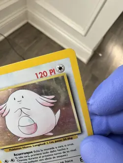 Pokemon TCG Chansey Base Set Holo Unlimited Rare Card 3/102 Spanish! MP/LP - Image 3