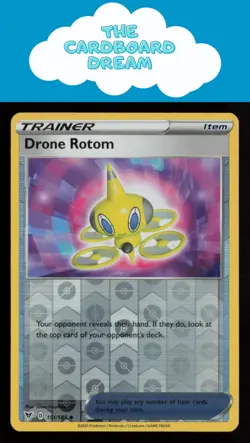 Drone Rotom SWSH04: Vivid Voltage #151/185 Reverse Holo Uncommon Pokemon Card - Image 1