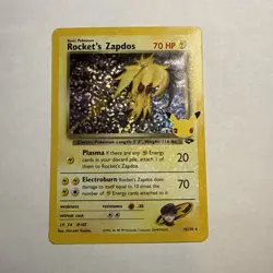 Pokemon Celebrations Team Rockets Zapdos Holo Foil Card NM - Image 1