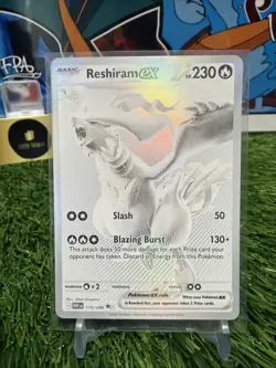 Pokemon TCG Reshiram EX White Flare English Holo Card Ultra Rare 173/086 - Image 1