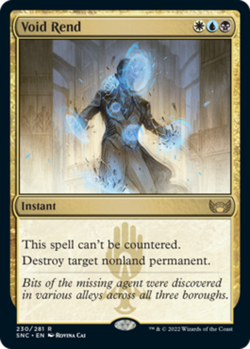 MTG Void Rend - Foil, Streets of New Capenna, Moderately Played, English - Image 1
