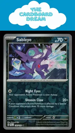 Sableye SV02: Paldea Evolved #136/193 Reverse Holo Rare Pokemon Card - Image 1