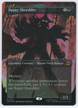 SUPER SHREDDER (BORDERLESS) 0217 TMNT Magic: The Gathering Foil NM - Image 1