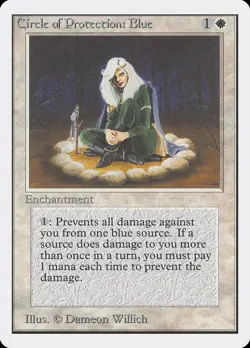 MTG Circle of Protection: Blue ** Unlimited Edition ** English (NM) - Image 1